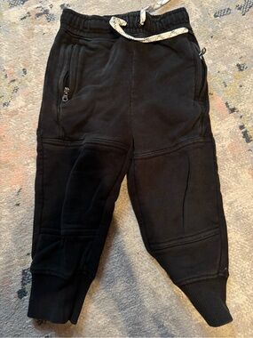 Hanna Andersson Black Kids Jogger Pants with Drawstring